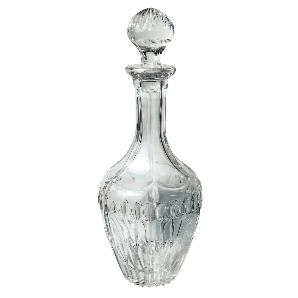 Vintage Cut Crystal Decanter Glass Stopper Whiskey Liquor Barware over 12